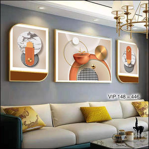 Modern soyut sanat 3-Piece tuval kağıt baskı kristal malzeme oturma odası dekoratif kanepe arka plan duvar asılı resimler - Product Image 2