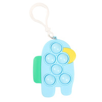 Op maat gemaakte sensorische fidget sleutelhangers met dinosaurussen/eenhoorns/fruit, stressverlichtende mini fidget speelgoed sleutelhanger, Pop It sleutelhanger