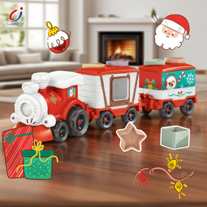 Chengji classique jouet Train en plastique jouet électrique éclairage inertiel fonction <span class=keywords><strong>de</strong></span> musique dessin animé thème <span class=keywords><strong>de</strong></span> noël bricolage classique jouet Train - Product Image 2