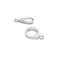 Chaîne en argent sterling 925 plaqué or avec fermoir rond en forme de fleur, connecteur de sac à main en forme de cœur, fermoirs pour bijoux DIY