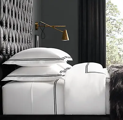 Deeda wholesale custom 5 star luxury hotel 100% egyptian cotton bed linen