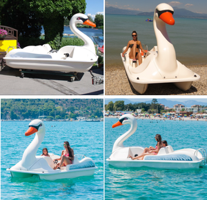 Bateau à pédales en forme d'animal requin, canard, cygne, flamant rose pour 2 ou 4 personnes, bateau à pédales en fibre de verre pour adultes, bateau à pédales cygne d'<span class=keywords><strong>occasion</strong></span> - Product Image 4