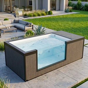 Outdoor Fiberglass Above Ground Pool Full Size Multifunctional Fiber Equipment on Sale Durable Family Swimming Pools - Product Image 1