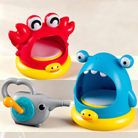 Jouet de bain à bulles en plastique ABS écologique personnalisé en forme de crabe ou de requin pour enfants de 0 à 4 ans, conception anti-reflux, générateur de mousse sûr pour le bain