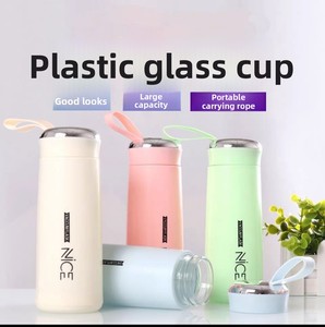 <span class=keywords><strong>2025</strong></span> biểu tượng tùy chỉnh giá rẻ Frosted Borosilicate chai nước thủy tinh với sợi dây thừng, khá màu gradient du lịch cốc cốc - Product Image 2