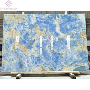 Pedra alta tecnologia ônix azul translúcido para paredes interativas museu biblioteca pisos hub inovação corporativa feature paredes - Product Image 5