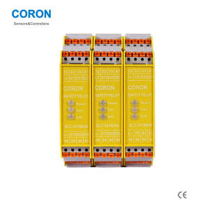 รีเลย์นิรภัย CORON SLC-3A1B24P PNP แบบสองช่องสัญญาณเข้า DC24V 3NO 1NC สำหรับม่านแสงนิรภัย พร้อมขั้วต่อราง DIN ขนาด 35 มม. - Product Image 4