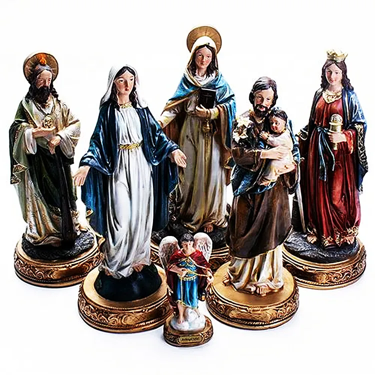 Maagdelijke Mary Hars Sculpturen Katholicisme Madonna Fatima Glasvezel Standbeeld