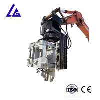 Pile driver à fixation latérale Ligong pour excavatrice avec moteur, installation facile, pince latérale, marteau vibrant PC200 SK200 CE ISO, garantie 18 mois