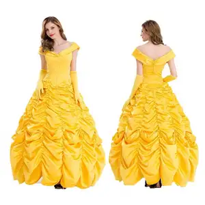 Halloween Role Cosplay Classic Princess Snow White Beauty Aurora Costume Women Princess Dress For Adult