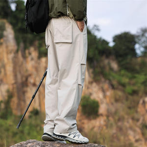 <span class=keywords><strong>Pantalon</strong></span> cargo décontracté pour homme, style printemps-automne, pour l'extérieur, respirant, coupe ample, fermeture éclair, jambe droite <span class=keywords><strong>et</strong></span> large - Product Image 2