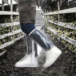 Surchaussures imperméables transparentes en PE, jetables, 14 fils, hauteur 70 cm, pour voyage et camping - Product Image 3