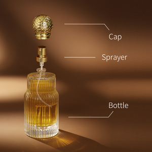 Botella de Perfume de Lujo Eric, Botella de Vidrio Transparente con Rayas Esmeriladas para Cosméticos, Atomizador de Perfume Vacío de 110 ml con Caja de Regalo - Product Image 4