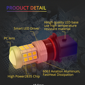 G-view <span class=keywords><strong>LED</strong></span> ánh sáng ô tô Xe Sương Mù Đèn Trắng Đỏ Vàng T10 828 H8 H11 p13w Xe Dẫn Bóng đèn sương mù/Đèn lái xe - Product Image 2