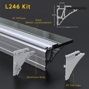 Profilo in alluminio estrusione LED canale perfile En Perfil De alluminio catalogo LED profili in alluminio - Product Image 2