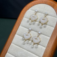 Boucles d'oreilles pendantes vintage en argent sterling 925 avec perles d'eau douce pour femme
