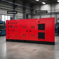Générateur diesel refroidi par eau, efficacité de 99 %, 50/60 Hz, ATS, télécommande, démarrage électrique 24 V CC, 380 V 400 V, alimentation de secours commerciale 200 A