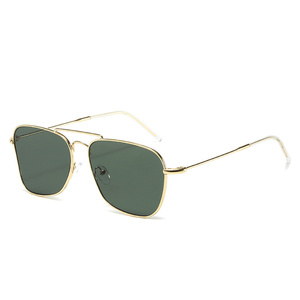 Gafas de Sol de Piloto con <span class=keywords><strong>Lentes</strong></span> Curvas de Doble Haz <span class=keywords><strong>para</strong></span> Hombre, Novedad de 2025, Protección UV400, Gafas de Sol Cuadradas con Marco de Acero Inoxidable Grande <span class=keywords><strong>para</strong></span> <span class=keywords><strong>Mujer</strong></span> - Product Image 1