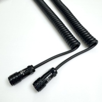 Connecteur de câble d'aviation WEIPU SA1210/P4B 4 broches, 2, 3, 5, 7, 9 broches, câble électrique spiralé à ressort, rallonges en TPU PUR