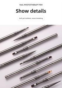 Set di Pennelli per Unghie con Manico in Metallo di Alta Qualità, Nuovo Stile 2026, Strumenti per Nail Art, Penna per Disegno e Pittura a Petalo - Product Image 1