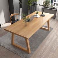 Art nordique Assurance qualité personnalisé pratique professionnel en bois massif Rectangle 6 places Table à manger