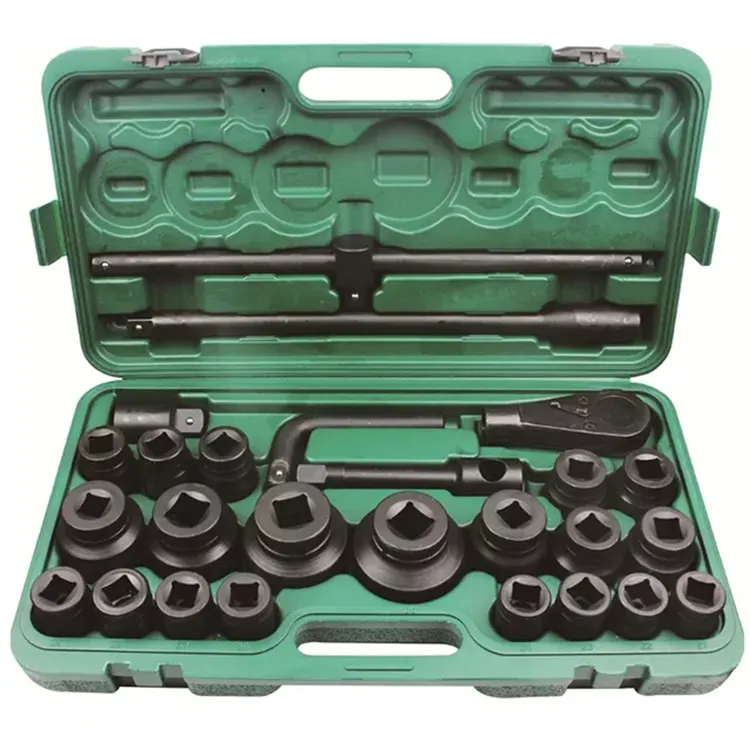 26PCS Heavy Duty Spanner Socket Tool Set 3/4 Inch Impact Wrench Set Auto Car Repair Tools