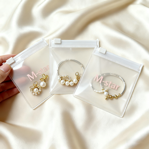 Pochettes à bijoux de logo personnalisé de haute qualité sacs à zip-lock en gros pour emballage cadeau de bijoux - Product Image 3