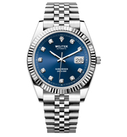2025 usine Promotion marque de luxe haute qualité en acier inoxydable Couple montre concepteur modèle calendrier perpétuel pointeur plongeur