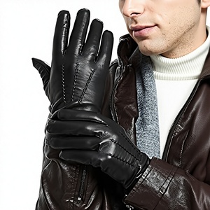 Hand Sewn Goatskin <b>Gloves</b> Mens Thick Warm Cold Protection Autumn Winter Casual Outdoor <b>Touchscreen</b> <b>Gloves</b> - Product Image 3