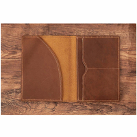 Porte-passeport en cuir Crazy Horse, étui de voyage pour documents, portefeuille multi-fentes pour cartes, étui de passeport vintage en cuir de vache pour hommes et femmes