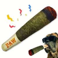Jouet sonore unisexe pour chien, vert, en forme de cigare, en peluche super douce, lavable, pour soulager le stress, vente en gros fabricant