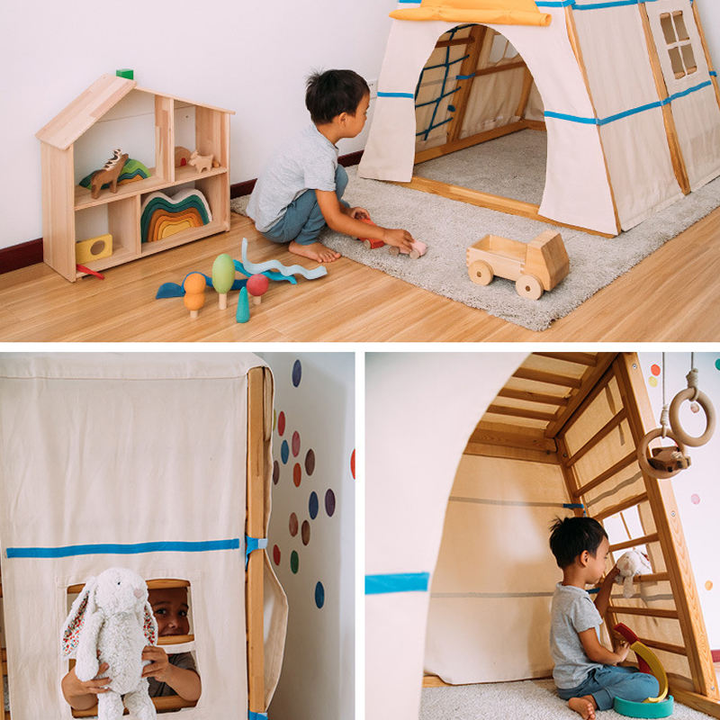 Busy Board Montessori Anno Scivolo Altalena E Arrampicata In