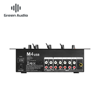 GAX-DM4 OEM ODM Console de mixage audio stéréo professionnelle 4 canaux avec carte son, pour la maison, le karaoké, la scène, le DJ