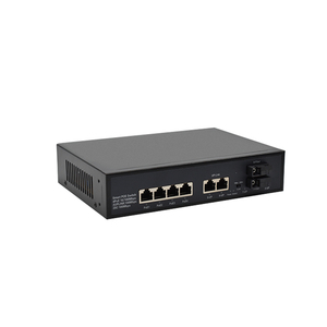 Oem ODM nhanh Ethernet 4 cổng 10/100Mbps + 2 100BASE-FX SC sợi cổng PoE chuyển đổi với cơ quan giám sát Chức năng Mạng Thiết bị chuyển mạch - Product Image 1