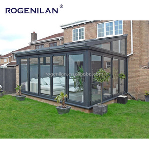 Rogenilan Châu Âu Sang Trọng Hiện Đại Nhôm Sunroom Đúc Sẵn Tất Cả Các Mùa Nhà Kính Ngoài Trời Tán Patio Cửa Trượt - Product Image 4