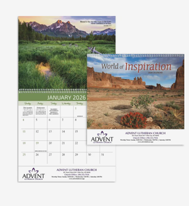 Calendarios de Citas Personalizados 2027, <span class=keywords><strong>Mundo</strong></span> de Inspiración, Logotipo Personalizado, Regalo Promocional, Venta al Por Mayor, Encuadernación en Espiral Premium - Product Image 1