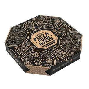 CO amigable con las cajas grandes de pizza, caja de pizza de papel corrugado octagonal redonda de 11 13 20 28 pulgadas a la venta, 40x40