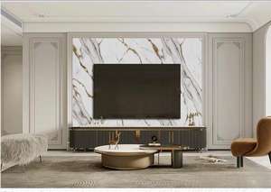 Ticari ofis banyo duvar kaplama için Diwo uv-tedavi mermer duvar panelleri sahte mermer tasarım - Product Image 6