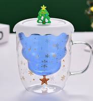 Tasse à thé en verre simple pour Halloween et Noël Ensemble de boîte-cadeau de tasse à café mignonne pour filles