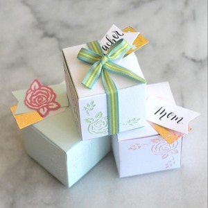 Square Gift <b>Box</b> With Ribbon Bow Kraft Paper Favor <b>Box</b> For Wedding Birthday <b>Party</b> Candy Packaging - Product Image 5