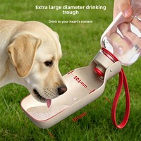 Gourde portable pour chien et chat avec distributeur d'eau en plastique à large ouverture – Indispensable pour les promenades