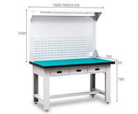 Banc de travail ESD robuste de haute qualité, table de travail électronique en fer sur mesure pour garage, atelier et ligne d'assemblage