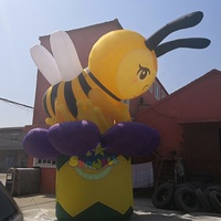 Abeille gonflable géante pour la publicité, personnage d'abeille bourdon gonflable de dessin animé pour les événements