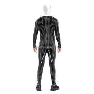 Justaucorps de cosplay pour la Nuit d'horreur de Noë<span class=keywords><strong>l</strong></span> - Tenue d'Halloween pour homme <span class=keywords><strong>Mike</strong></span> à rayures et imprimé numérique - Product Image 2