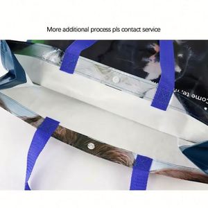 Promotional Reusable Carrier Bag with Custom Full Color <b>Printing</b> for Advertising Custom Woven Bag - Product Image 4