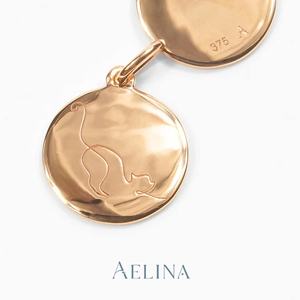 ยี่ห้อ aelina จี้รูปวงรีสไตล์คลาสสิกตัวอักษรสลักด้วยเลเซอร์สำหรับใครบางคนการสื่อสารพิเศษโดยตรงกับหัวใจ - Product Image 4
