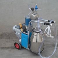 Une seule personne est nécessaire pour utiliser la machine à traire les vaches, équipement de traie à double seau avec pompe à vide.
