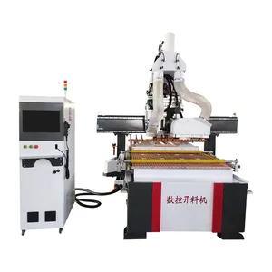 Good reputation supplier 1325 with ATC vacuum table for cabinet making 4 axis CNC router