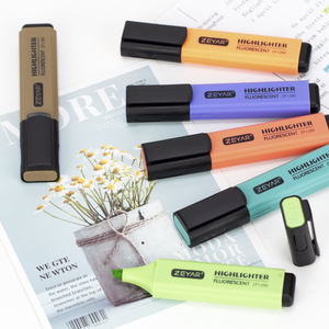 ZEYAR-rotuladores de punta de cincel, colores <span class=keywords><strong>Pastel</strong></span>, rotulador personalizado, colores surtidos, secado rápido, 18 colores surtidos - Product Image 4