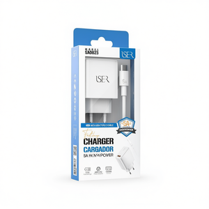 Cargador de alta potencia User 5A con cable USB tipo C de carga rápida para teléfono y tableta - Product Image 2